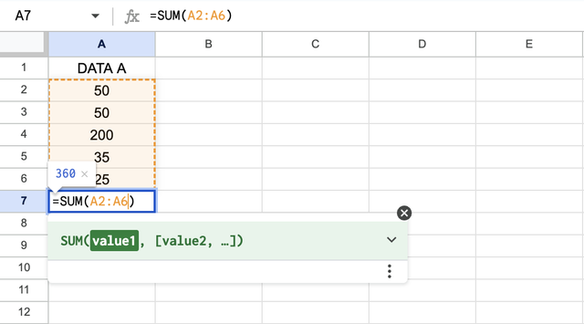 Rumus SUM Excel