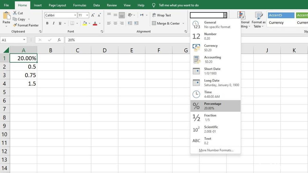 Menghitung Persen di Excel